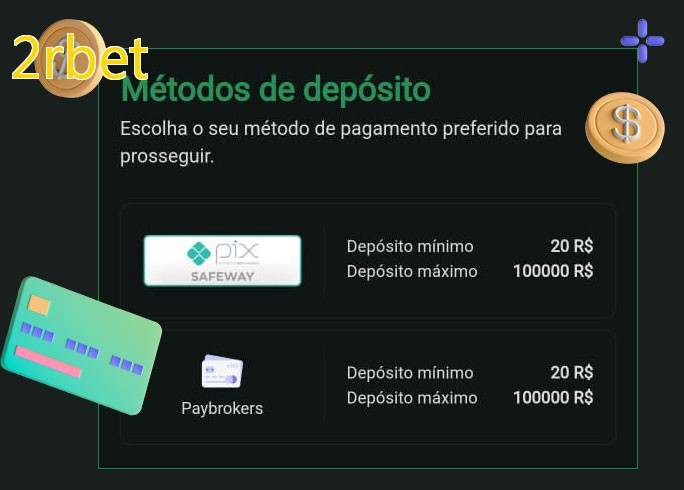 O cassino 2rbetbet oferece uma grande variedade de métodos de pagamento